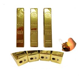 Db-766 Metal Gold Bar Lighter/ Butane Without Gas Refillable Cigarette Flint Lighter