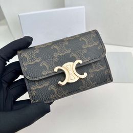 Shoulder Bags Evening Short Card Bag, Holder, Women's Wallet, Lisa, the Same Classic Triumphal Arch Old Flower Pocket Wallet