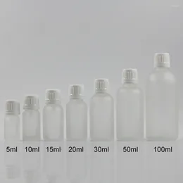 Storage Bottles Frosted 20ml Cosmetic Oil Glass Bottle Production China Supplier