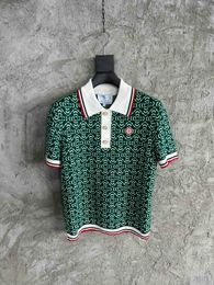 2024 SS Custom Jacquard Polo Shirt in 100% Tencel Cotton with Pearl Buttons