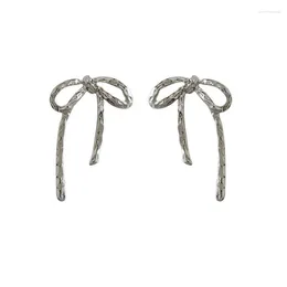 Stud Earrings Fashionable Bows Shaped Studs Ear Pendant Vintage Bowknot Simple Line Charm Dangle Eardrop Jewellery Gift