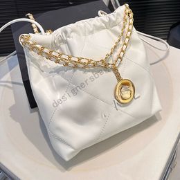 Mini 22 Garbage Bag Women Designer Shoulder Handbag Multi Colours Metal Letters Caviar Leather Gold Coin Charm Matelasse Chain Luxury Crossbody Makeup Bags