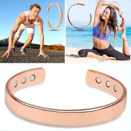 Bangle Fashion Magnetic Copper Bracelet Healing Biological Treatment Arthritis Pain Relieving Charm Unisex Casual Accessories 235w