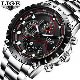 Wristwatches LIGE Business Watch Men Fashion Classic Army Military Sport Quartz Wrist For Top Waterproof Watches Man