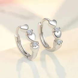 Hoop Earrings Cute Heart Small Women 3 Metal Colors Trendy Girls Ear Circle Fancy Accessories Statement Jewelry