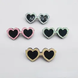 Dog Apparel Ins Pet Jewelry Glasses Yorkshire Love Diamond Hair Clip Grooming Sunglasses Cat Accessories