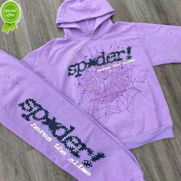 Mens Hoodies Sweatshirts Purple 555555 Pullover Men Women Young Thug Web Star Letter E1EX