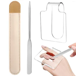 Makeup Brushes Palette Nail Polish Plate Mixing Tray Acrylic With Spatula Handheld Clear Foundation Eyeshadow