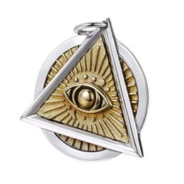 Pendant Necklaces Pendants Bocai Solid S925 Sier Jewelry Money Zodiac Rat Auspicious Clouds Pyramid Eye Of God Round Card 925 For Dr Dhw2G