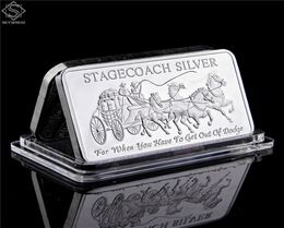 Northwest Territorial Mint 999 Fine Stage Craft Silver Divisible Bar Coin Metal Crafts Gifts Replica 50 x 28mm 1OZ Silver Badge1403995