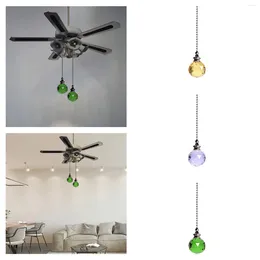 Decorative Figurines Ceiling Fan Pull Chain Extension Clear Ball Pulls For Light Lamp Chandelier Crystals Replacement Clips