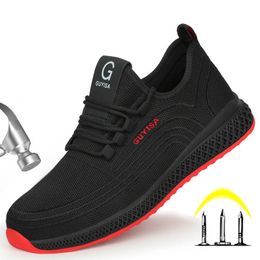 Steel Toe Safety Shoes Man for Work Boots Anti Smash AntiStab Men Breathable Sneakers Plus Size 240429