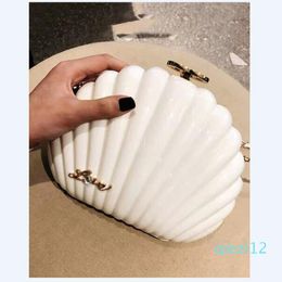 Fashion Women Evening bag black white Pearl shell handbag Lady Christmas gift pearls wristband bags Clutch Wallet 2335