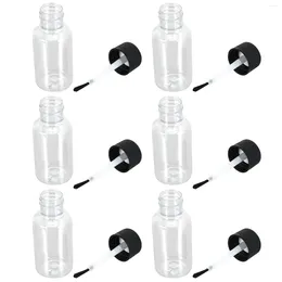 Storage Bottles Clear Nail Polish Empty Glass Gel Bottle Brush With Containers Refillable Diy Vials Holder