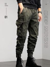 Men's Pants Work Loose And Trendy Outdoor Multi Pocket American Motorcycle Leggings Casual Long