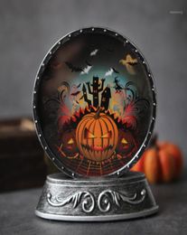 Party Decoration Halloween Retro Mirror Props Craft Copper Lamp Led Electronic Interior Home Bedroom Decor1787164