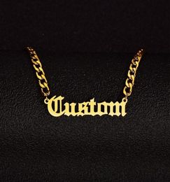 Name Personalized Customized Necklace Pendant Gold Color 5mm Nk Chain Custom Nameplate Necklaces for Women Men Handmade Gifts K67X2540976