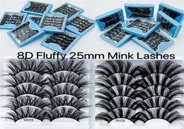 5Pairs 8D Mink Lashes False Eyelashes NaturalThick Long Eye Lashes Wispy Makeup Beauty Extension Tools4609191