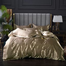 Highend Satin Duvet Cover Rayon Quilt Full Twin King Size 230260 No Pillowcase Does Not Include Any Filler 240426