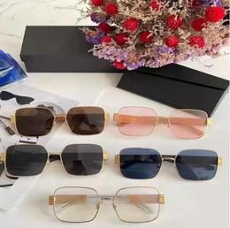 men metal sunglasses new fashion classic style gold plated square frame vintage design outdoor classical model 0259 with case and 9248500