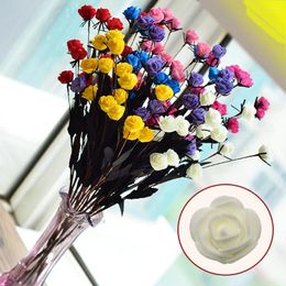 Decorative Flowers 500Pcs Artificial Rose Foam Lightweight Fake Flower Decoration Yellow