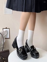 Dress Shoes Lolita Gothic Style Japanese Mary Jane College Jk Uniform Punk Girl Sweet Girls High Heel Square Toe Tea Party Kawaii Shoe