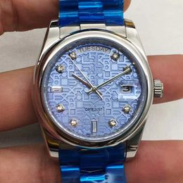 Designer Watch reloj watches AAA Mechanical Watch Laojiagong White Double Calendar Blue Log Single Calendar Automatic Mechanical Watch Rz04 Machine