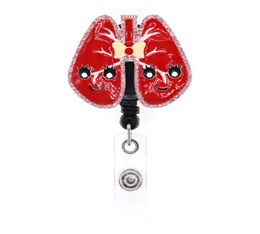 10pcs Medical Series Lungs Themed Retractable Badge Holder RT Pulmonary For Nurse Gift Id Card Name Badge Reels6271353