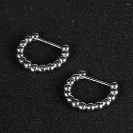 Hoop Earrings 1 Pair Of C-shaped Round Beads With A Simple And Versatile Copper Earring Design