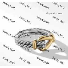Dy Ring 24ss Rings Twisted Women Braided Designer Men Fashion Jewelry for Cross Classic Copper Ring Wire Vintage X Engagement Anniversary Gift 473