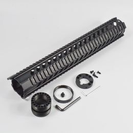 Tactical T-Serie 15 Inch Free Float Quad Rail Handguard Picatinny Rail System Forend Fits 223 5 56 Types Black Color 303T