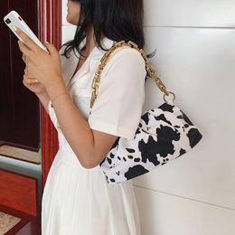 Bag For Women Cloud Milk Cow Print Leather Madame Single Shoulder Slant Dumpling Handbag Day Clutches Bags Messenger