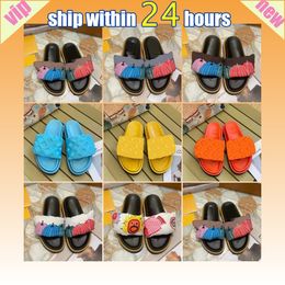 Designer Sliders Slippers Women Men Pool Pillow Flat Comfort Slides Classic Summer Sandals Black Grey Beach Shoes luxury summer sport yellow Soft Sole blue print eva