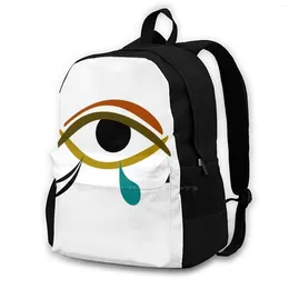 Backpack Tear Teen College Student Laptop Travel Bags Tears Eye Egypt Egyptian Abstract Horus Knowledge Charm Wisdom