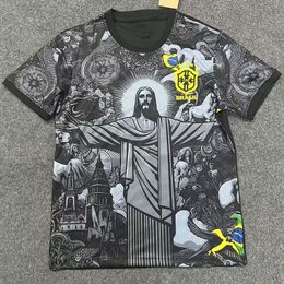 2024 bRAZILS soccer jerseys 24 25 Christ the Redeemer Kit Special concept RICHARLISON NEYMAR shirt RAPHINHA G.JESUS VINI JR RODRYGO Kids Kit Football Uniform