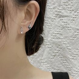 Stud Earrings Creative Cute Guitar Note Asymmetrical Fashion Design Persoanlity Music Mini Earring Women Jewelry Wholesale