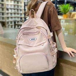 School Bags Girl Waterproof Pink Travel Book Laptop Female Student Backpack Trendy Lady Kawaii College Women Bag Fashion