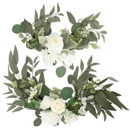 Decorative Flowers Wedding Arch Floral Swags Welcome Card Water Flower Artificial Indicator Fake Garland