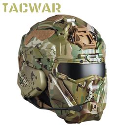 Tactical Assault Airsoft Helmet II with Mask Headset AntiFog Fan NV Stand Military Hunting Paintball casque Airsoft Equipment 240428