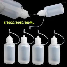 Storage Bottles 5pcs 5/10/20/30/50/100ML Glue Applicator Bottle For Paper Quilling DIY Scrapbooking Craft Tool