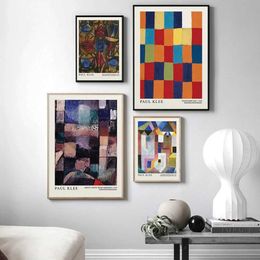 Wallpapers Modern Abstract Poster Fashion Canvas Oil Painting Art Printing Paul Klein Nordic Living Room Home Decoration Mural J240505