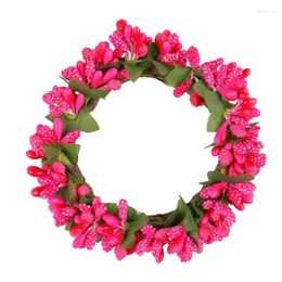 Decorative Flowers Candle Rings For Pillars Artificial Eucalyptus Wreath Rustic Country Theme Decor Multifunctional Garland