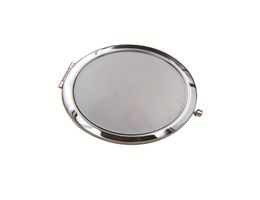 DHL New Silver Pocket Thin Compact Mirror Blank Round Metal Makeup Mirror DIY Costmetic Mirror Wedding Gift6672965