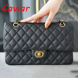 Designer Bag Shoulder Sheepskin Style Flap Luxury Handbags Tote Clutch Womens Fashion Checked Thread Purse Double Letters Solid Hasp Waist Square Stripes