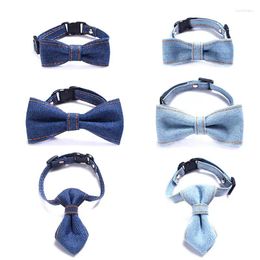 Dog Apparel 3PCS Pet Tie Set Adjustable Necktie Bowtie Supplies Cowboy