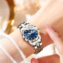 Wristwatches 2024 Mujer Fashion Diamond Ladies Watch Top Wrist Simple Women Dress Small Relogio Feminino