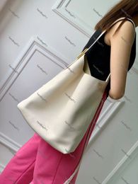 Low Key Shoulder Bag Hand Bag Underarm Tote Bag Designer Bag Sleek Design Cowhide Leather Handbags Purse Metal Padlock Armpit Purse Internal Zipper Pocket M24856