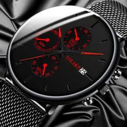 Wristwatches The 2021 Han Edition Simplicity Movement Quartz Watch Men's Automatic False Eye Electronics Male Table 264B