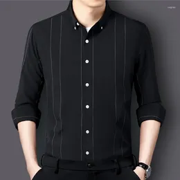 Men's Dress Shirts All Matching Long Sleeved Plus Size Lifting Trendy Business High Quality Cotton Classic Cool Arrivals Tops