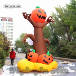 wholesale Customised Horrible Inflatable Pumpkin Ghost Model 4m Height Blow Up Evil Spirit Balloon With Pumpkin Head For Halloween Decoration